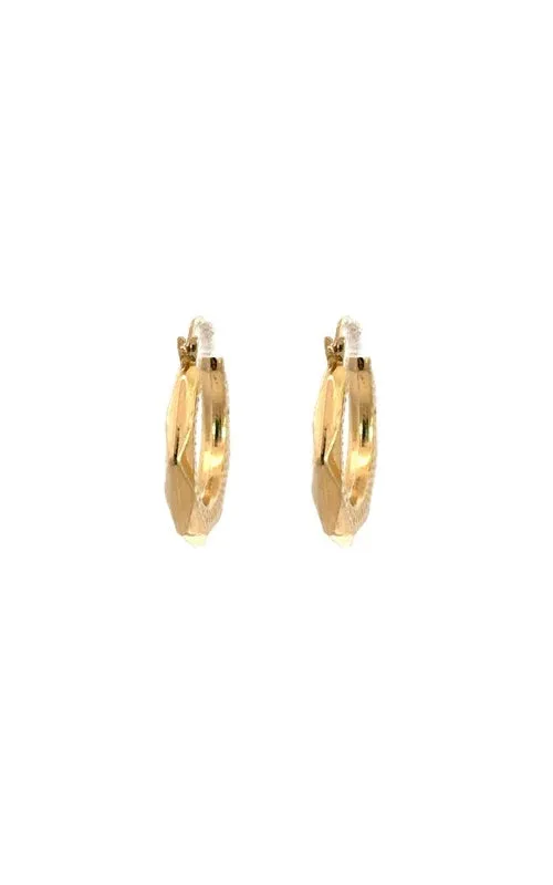 14K YELLOW GOLD 20MM HOOP EARRINGS  G15012