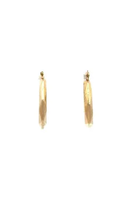 14K YELLOW GOLD 20MM HOOP EARRINGS  G15012