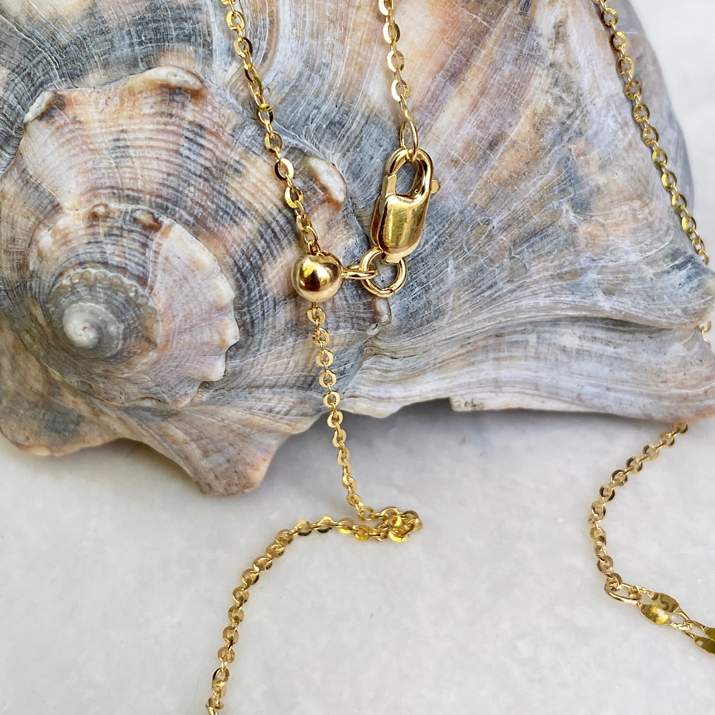 14KT Yellow Gold Diamond-Cut Link Choker Necklace