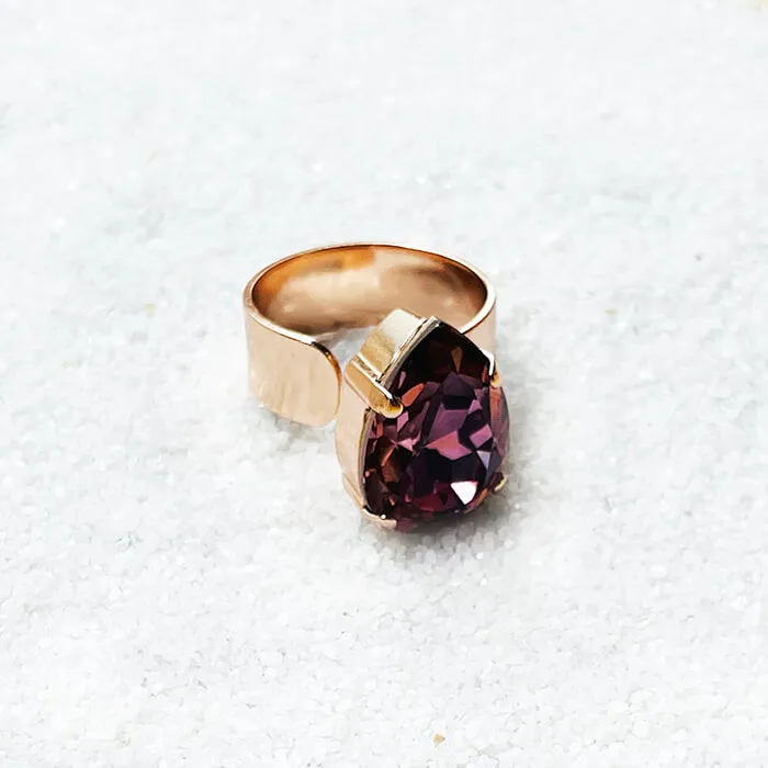 Abbie Swarovski Rose Gold Ring