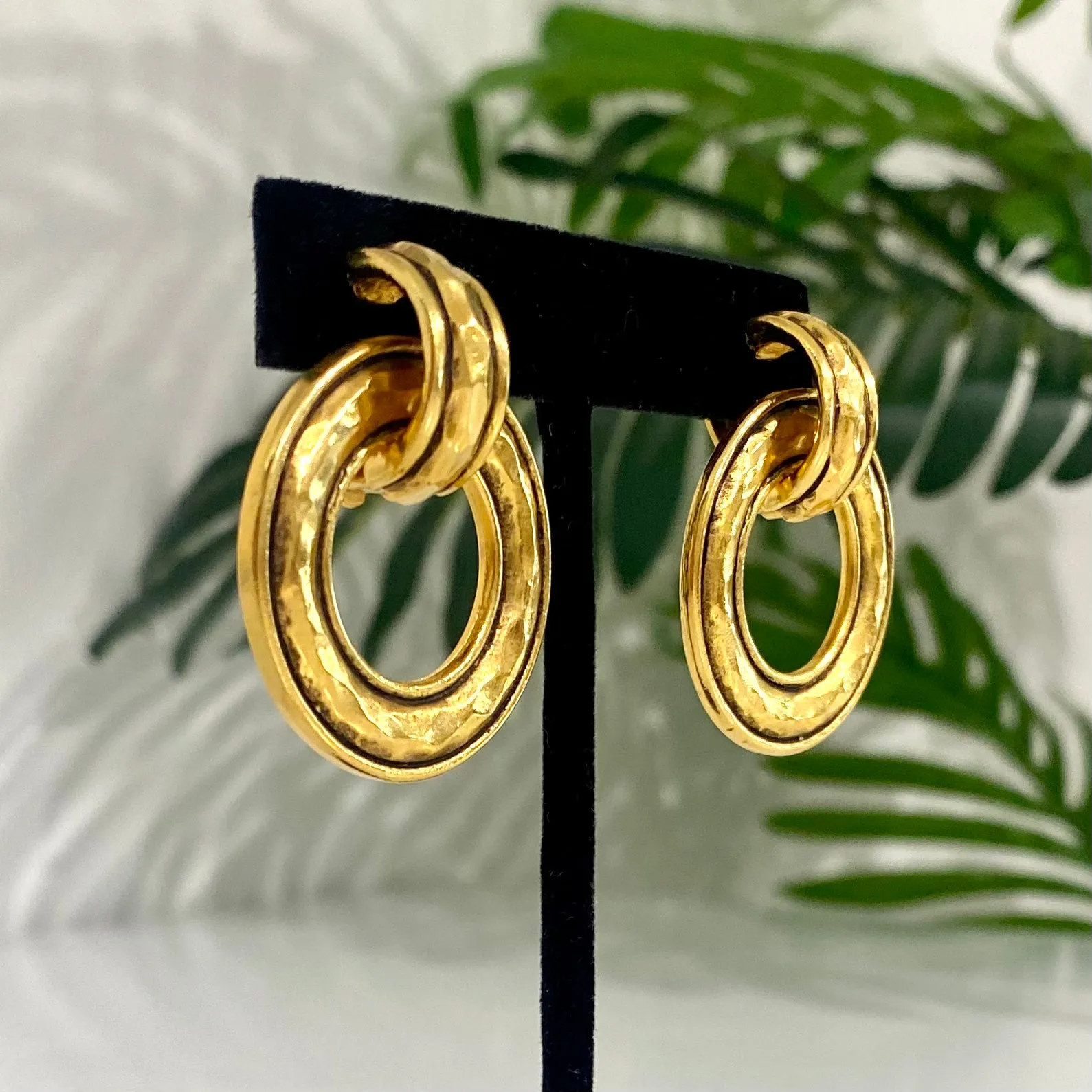 Chanel Vintage Door Knocker Earrings
