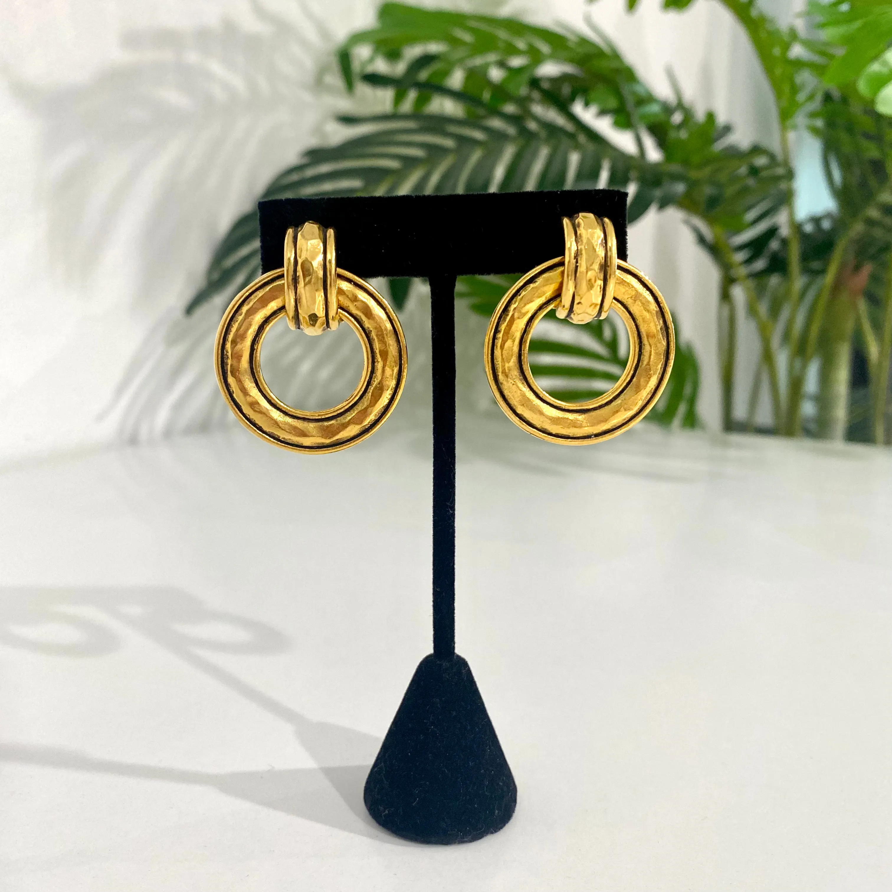 Chanel Vintage Door Knocker Earrings