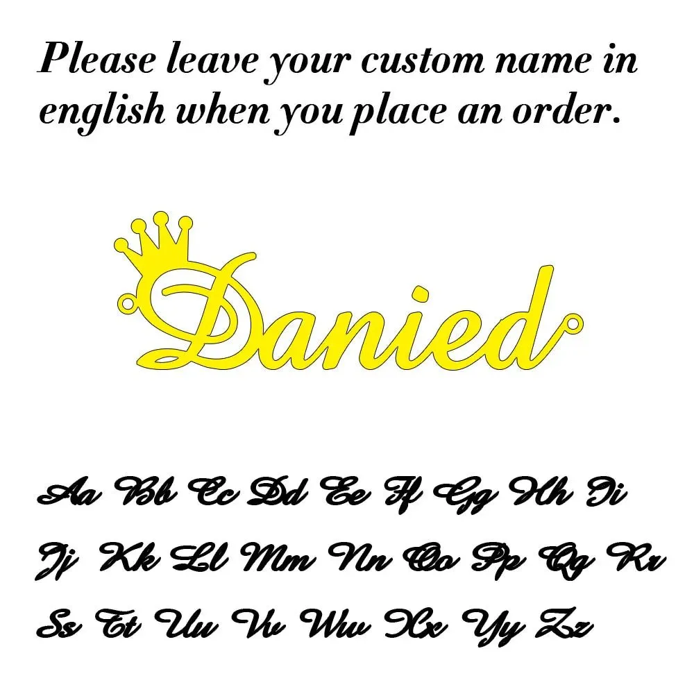 Custom Name Pendant Necklace for Women Personalised Cursive Letter Jewelry