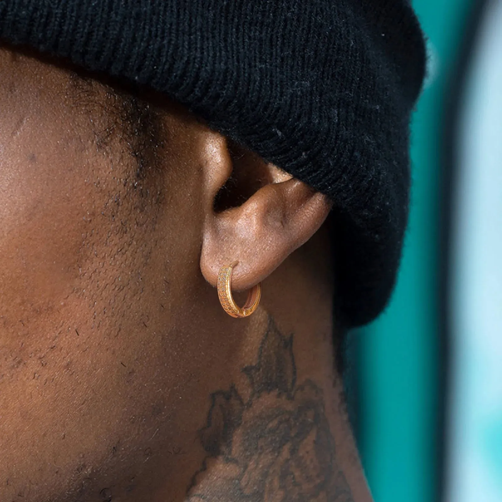 Deluxe Round Hoop Earrings for Men Boys