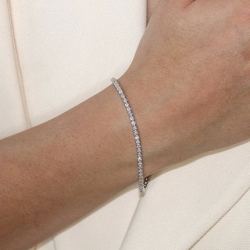Diamond Tennis Bracelet (2.00 ct.) 1.8 mm 4-Prongs Setting in 14K Gold