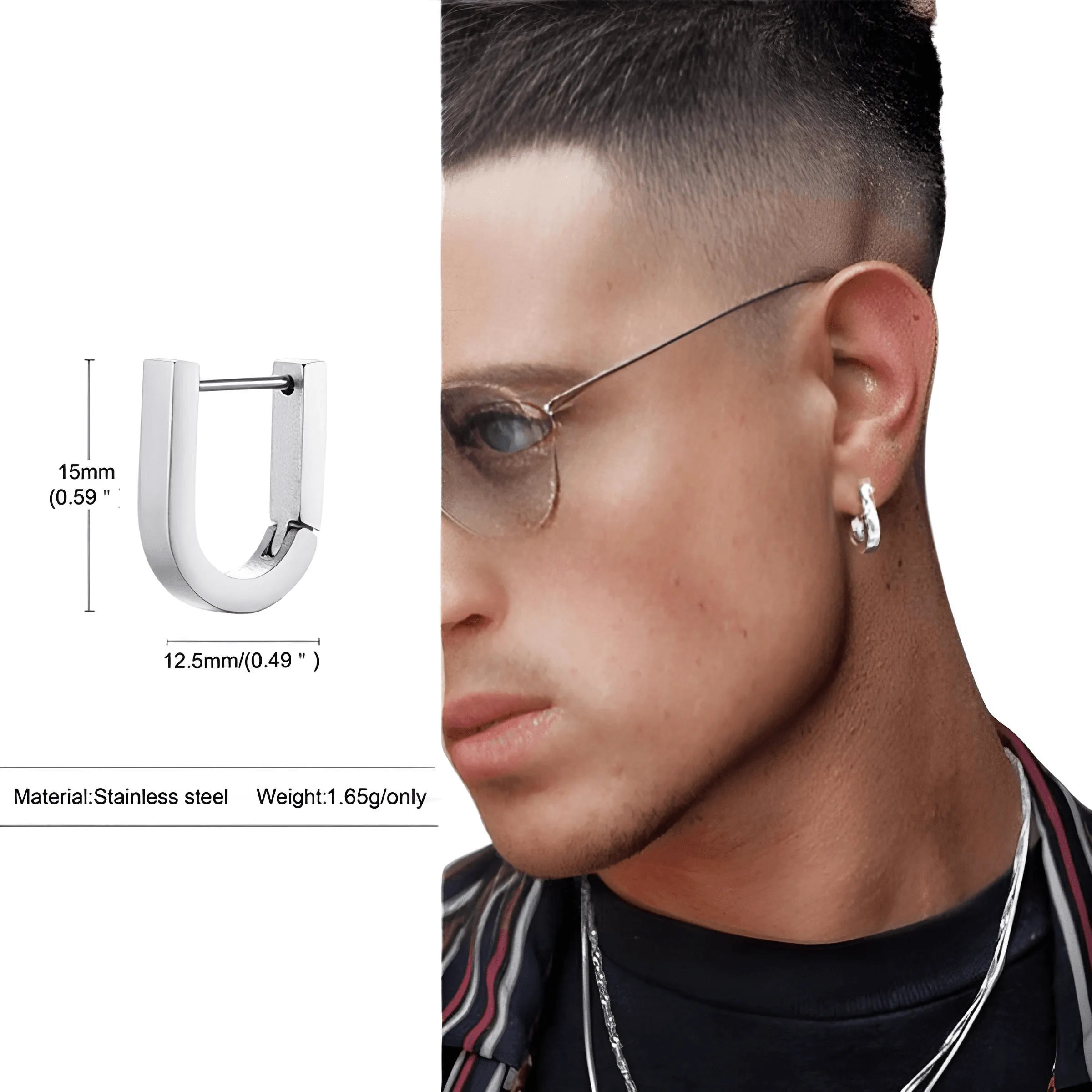 U Link Earrings For Men or Women