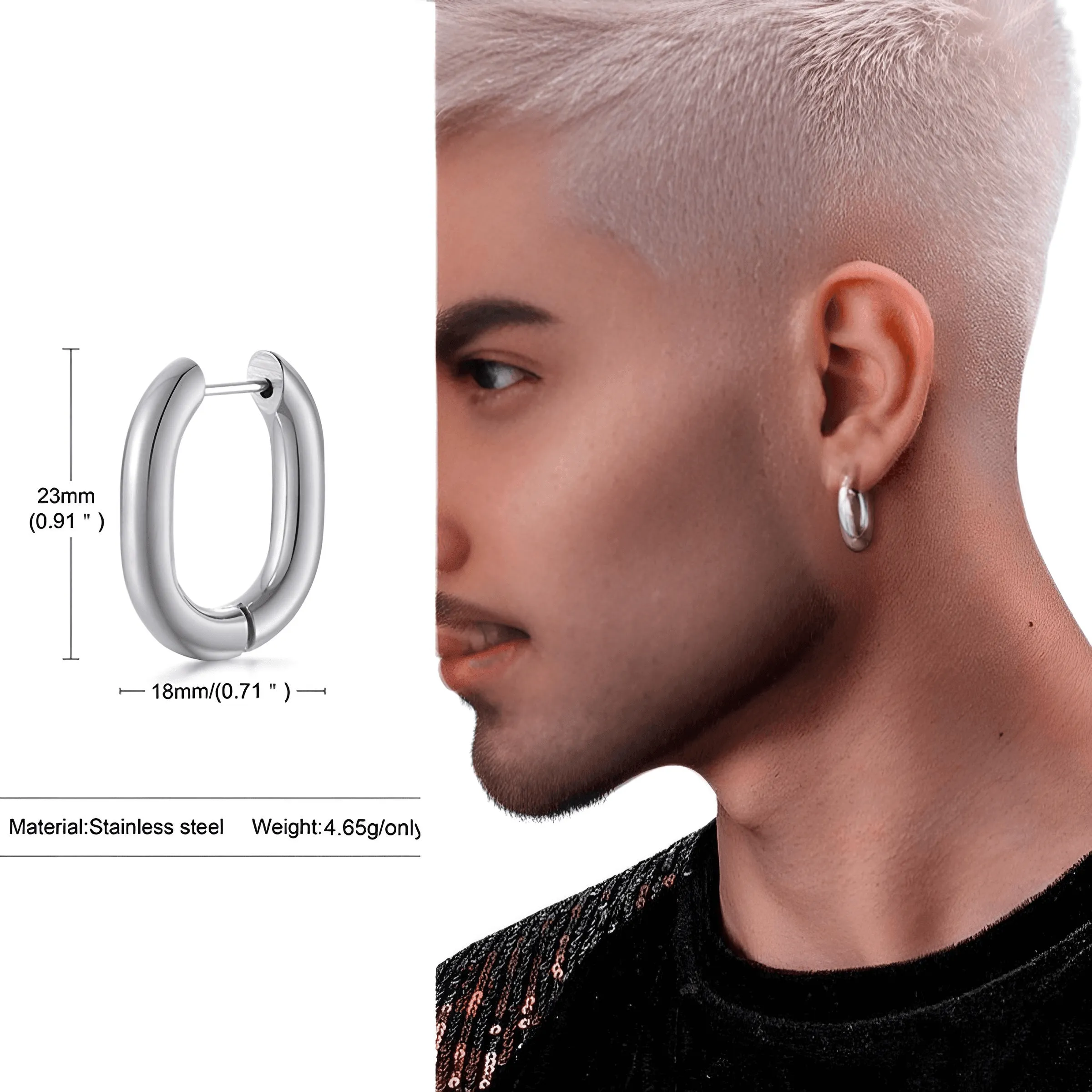 U Link Earrings For Men or Women