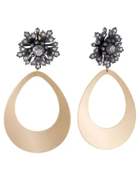 Vintage Flower Drop Earrings